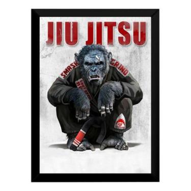 Imagem de Quadro Jiu Jitsu Decoração Dojo Kimono Macaco Arte - Fanarte