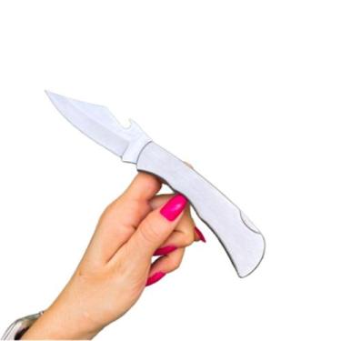Imagem de Canivete Inox de Bolso Retrátil Com Trava Presilha Para Pescaria Campi