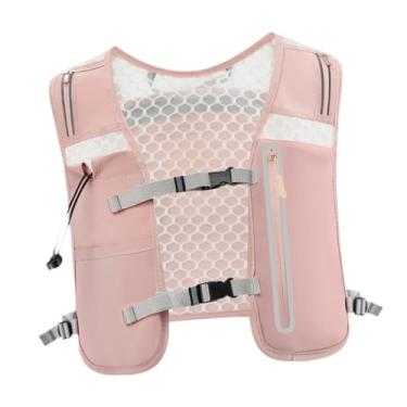 Imagem de oshhni Colete de corrida para mulheres e homens, mochila de hidratação leve de grande capacidade de 4 litros para corrida, ciclismo, corrida, caminhada, Rosa
