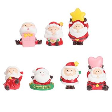 Imagem de YWangQiang 1 conjunto de enfeites de resina mini enfeites de Natal de jardim em miniatura Papai Noel Microlandscape Adornment Photo Props micro ornamento de paisagem fofo