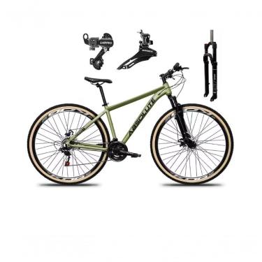 Imagem de Bicicleta Aro 29 Absolute Nero 5 Alumínio Câmbios Shimano 24v Garfo Com Trava Mountain Bike Oliva 21