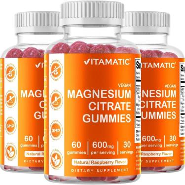Imagem de Suplemento de gomas vitamáticas de magnésio 600mg 60 veganas x3-Unissex
