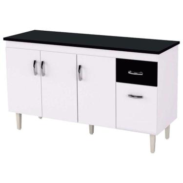 Imagem de Balcão De Pia Gabriela 150 Cm Branco Flex - Ajl