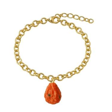 Imagem de Pulseira de Calcita Orquídea - Cristal Natural, Banho Ouro 18k