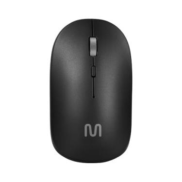 Imagem de Mouse Sem Fio Slim Bluetooth e USB 1600dpi 4 Botões + Pilha Inclusa Preto Multi - MO331
