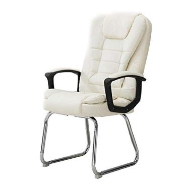 Imagem de Mesa de computador de computador, arco ergonômico, mesa de escritório com design de almofada de assento duplo, encosto alto, couro PU, mesa de jogos para escritório, dormitório de estudante