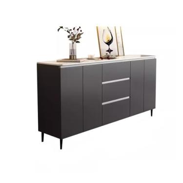 Imagem de URGDWEKJY Armário buffet de ardósia armário de chá moderno simples armário de madeira maciça casa cozinha armário de parede aparador (B)