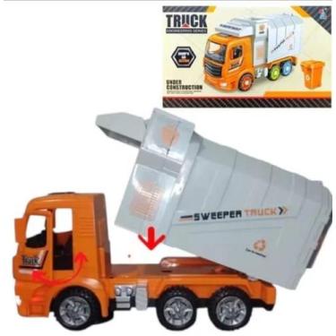 Imagem de Brinquedo Infantil Caminhão Coletor de lixo Com Som e Luzes - City Tru