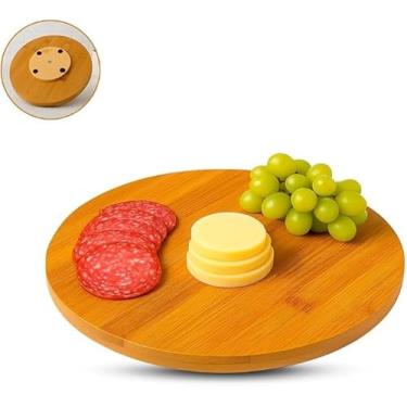 Imagem de Tábua Giratória De Bambu Redonda de frios Confeitar bolo E Modelar