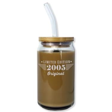 Imagem de Copo de refrigerante de café vintage 2005 gravado 473 ml – Presentes de feliz aniversário de 21 anos, decorações homens mulheres rapaz, completando 21 anos, artigos de lembrancinhas de festa de