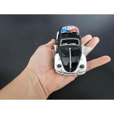Imagem de Carrinho Miniatura Colecionável Brinquedo Volk Fusc quinha Carrinho Metal À fricção Abre Porta (Edição Especial: Polícia)
