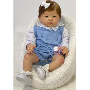 Imagem de Bebê Reborn Menina, Boneca Realista que Pode Tomar Banho, Brinquedo Educativo para Crianças