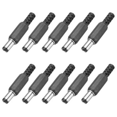 Imagem de 10 peças de conector adaptador de alimentação DC macho, 6,3 mm x 3,0 mm DC adaptador de tomada de alimentação 1,83 polegadas para eletrodomésticos uso industrial câmeras CCTV fontes de alimentação
