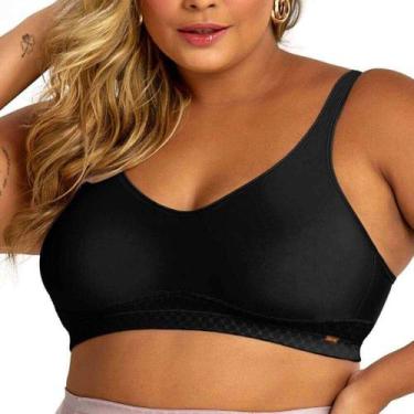 Imagem de Sutiã Top Sustentação Plus Size Dilady 122113 Sem Bojo, Preto, 54