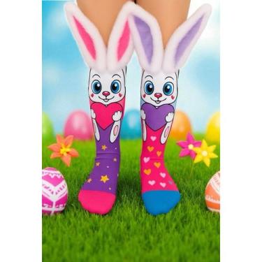 Imagem de Meias 3D Infantil Maluca Divertida Personagens oi - NoBrand, Coelha Co
