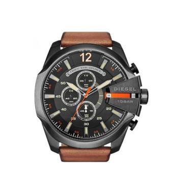 Imagem de Relógio Diesel DZ4343 Mega Chief Masculino Couro 52mm - MR Esportivo