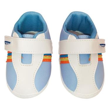 Imagem de Calçado Tênis Bebe Faixa Kids Baby Tam 14 ao 17 tiras autocolantes Azu