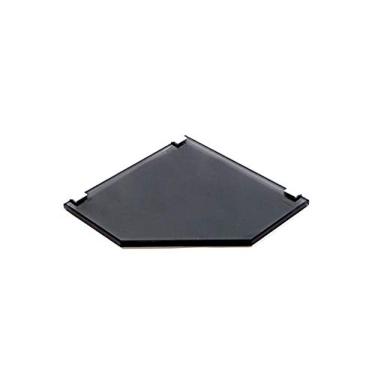 Imagem de Porta Shampoo de Canto Reto em Vidro Fumê Lapidado - Aquabox - 20cmx20cmx10mm