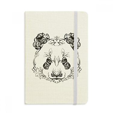 Imagem de Caderno de retrato de animal panda gigante fofo, capa dura em tecido, diário clássico