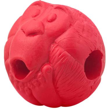 Imagem de Bola Macaquinho Pet Games com Dispenser de Ração ou Petisco Vermelho - Tam. M