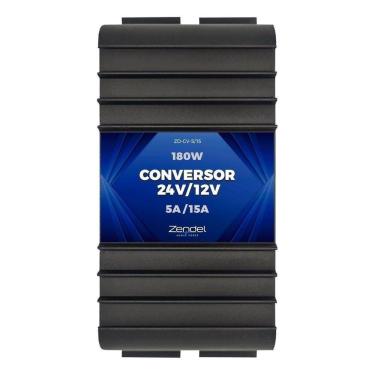 Imagem de Conversor de Voltagem Zendel 24v para 12v 5a 15a Automotivo