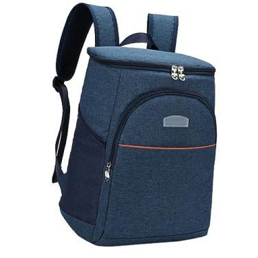 Imagem de Mochila Mais Fria Isolada, Saco Isolado Multifuncional Prático de Grande Capacidade de Pano Oxford para Piquenique (Azul escuro)