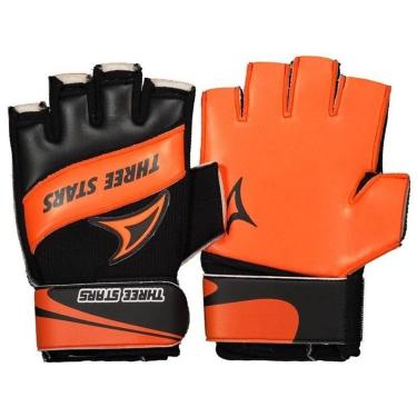 Imagem de Luva Goleiro Futebol de Salão Three Stars Action - Palma Laranja-Unissex