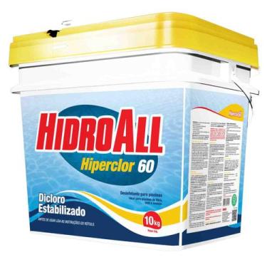 Imagem de Cloro Granulado Hidroall Hiperclor 60 Dicloro Establizado 10kg