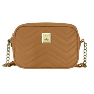 Imagem de Bolsa Vizzano Quadrada Transversal Casual Ziper 10003.2, Camel