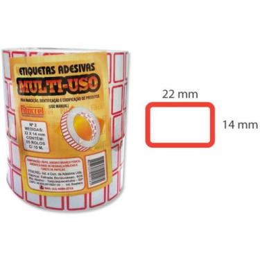 Imagem de Etiqueta para Preço 22X14MM com 3570 Etiquetas Pacote com 5 Rolos - Fi