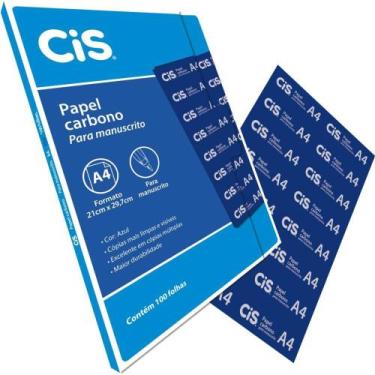 Imagem de Papel Carbono para Lápis CIS A4 Azul  Caixa com 100 Folhas - Sertic