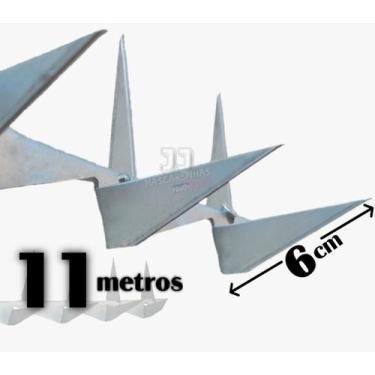 Imagem de 11m Lança Dupla V para muro espeto segurança galvanizado - JJ