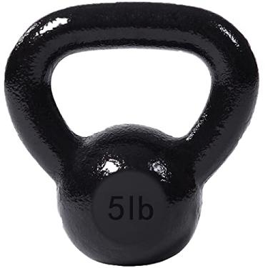 Imagem de JFIT Kettlebell Pesos Ferro Fundido – 2,26 kg – Exercícios balísticos, força central, fitness funcional e conjunto de treinamento de peso – Peso Livre, equipamento, acessórios