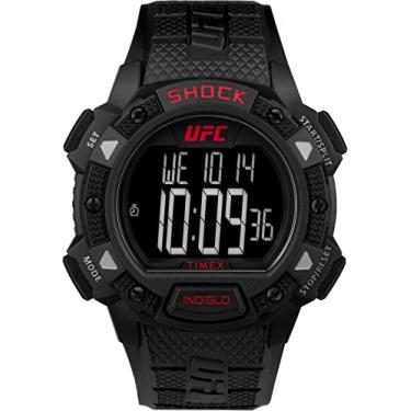 Imagem de Timex Relógio masculino UFC Core Shock de 45 mm – Caixa preta com mostrador digital, Preto