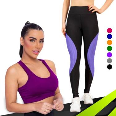Imagem de KIT conjunto TOP ALÇA MÉDIA bojo + CALÇA LEGGING REDINHA Feminino Acad