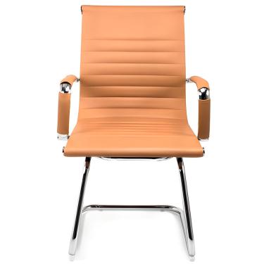 Imagem de Cadeira de Escritório Moob Boston Executiva Com Base Fixa Esteirinha, Cor Caramelo