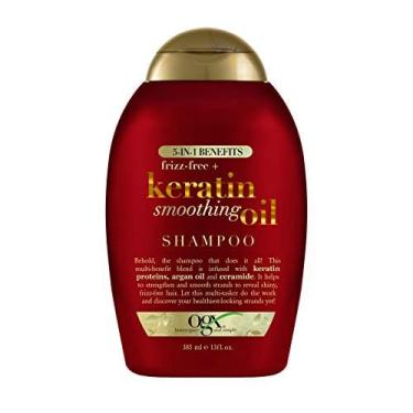 Imagem de Shampoo de óleo de alisamento frizz-free + queratina, 5 em 1, para Cabelo Frizzy, Cabelo Brilhante