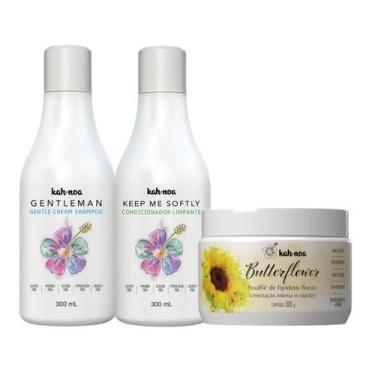 Imagem de Kit Shampoo, Condicionador e Butterflower Umectação Kah-Noa
