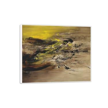 Imagem de MUHJDYC Arte de parede abstrata moldura branca famosa pintura - impressão em tela - fotos modernas de sala de estar decoração de parede - pôster de arte de parede de escritório (22,7) 60 x 70 cm - 23