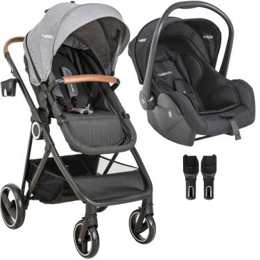 Imagem de Carrinho de Bebe Moises com Bebe Conforto Kiddo Cosmos Grafite