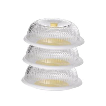 Imagem de Ｂｅｓｇａ Suporte para bolo com tampa, bandeja expositora, prato de mesa, redondo, multifuncional, prato para servir comida, sobremesa, para servir biscoitos , Branco