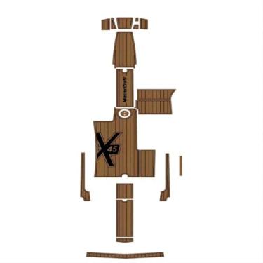 Imagem de ZVZ Barco autoadesivo EVA Faux Teak Decking Floor 2005-2013 MasterCraft X45 Cockpit Pad Boat EVA Foam Faux Teak Deck Floor antiderrapante