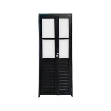 Imagem de Porta Camarão Com Vidro Preto D 210x80 Linha 25 Esmeralda