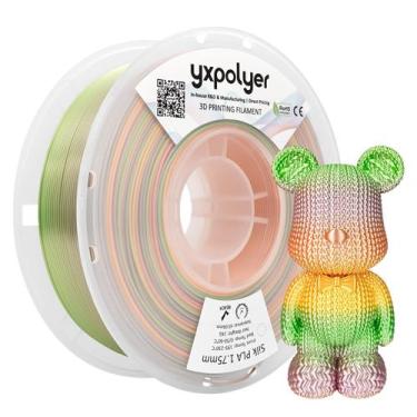 Imagem de Filamento de impressora 3D YXPOLYER PLA Premium Silk 1,75 mm 1 kg