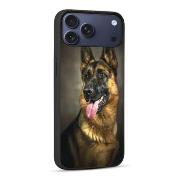 Imagem de Capa compatível com iPhone 17 Pro, Mighty Loyal Dog Pastor Alemão Pastor Alemão Macio TPU Fashion Cool Slim À Prova de Choque Capas de Telefone para Mulheres e Meninas
