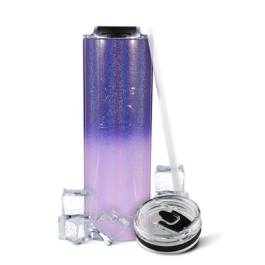 Imagem de Ice Shaker Copo de aço inoxidável isolado | 590 ml, sonhando | 24 horas ou mais de frio e mais de 6 horas de calor | canudo removível e bico de bebida | Copo de água sem odor, café, chá, vitaminas,