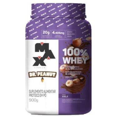 Imagem de Whey 100% Whey Protein Dr. Peanut x Max Titanium Avelã 900g-Unissex