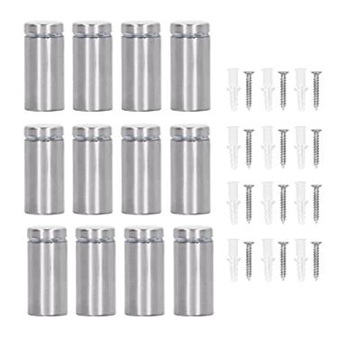 Imagem de Estink 12 Peças de Parafusos de Suporte Em Aço Inoxidável para Montagem de Placas na Parede, Suporte para Vidro, Pregos de Suporte, Fixadores para Acrílico 19x40mm Com Acabamento