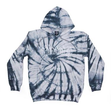 Imagem de Moletom Thrasher Magazine Canguru Silver Flame - Tie Dye Cinza-Masculino