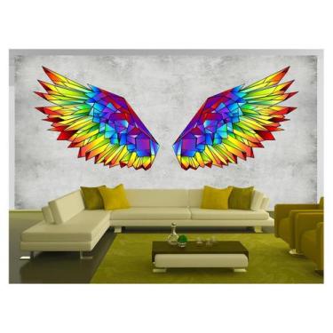 Imagem de Papel De Parede 3D Arte Asas Selfie Insta Cores 3,5M Tra371 - Você Dec